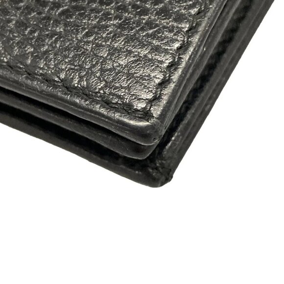 GUCCI Double G Card Case Wallet/GG Marmont Black Leather - Picture 6 of 11